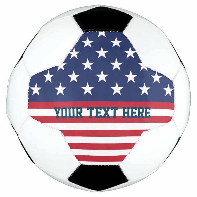 USA flag America American Soccer Football Game Soccer Ball (Front)