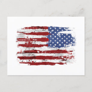 USA Flag American Flag United States of America 4t Holiday Postcard