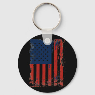 Usa Flag American Flag United States Of America 4t Keychain