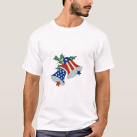USA Flag American Patriotic Christmas Bells Art