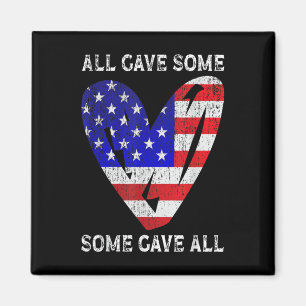 Usa Flag American Patriotic Heart Armed Forces Magnet