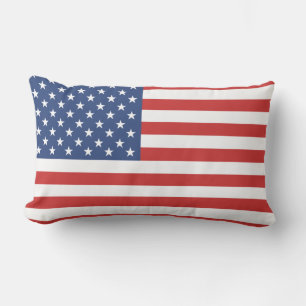 USA flag american patriotic Lumbar Pillow