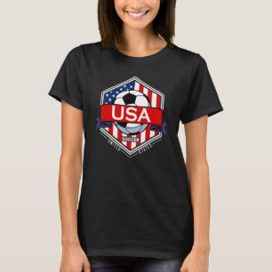 USA Flag American Patriotic Soccer Fan Player Foot T-Shirt