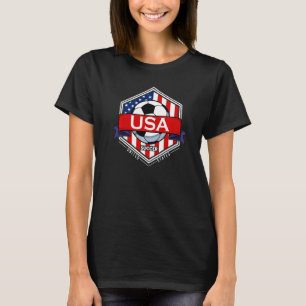 USA Flag American Patriotic Soccer Fan Player Foot T-Shirt