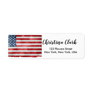 USA Flag American Personnalisation Adresse personn