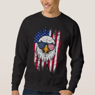 USA Flag And American Bald Eagle Sweatshirt