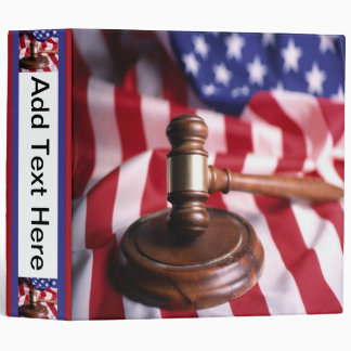 USA Flag and Gavel Avery Binder