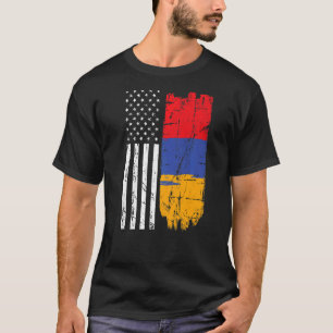 USA Flag Armenia Post Soviet States America T-Shirt