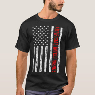 USA Flag Artificial Intelligence AI T-Shirt