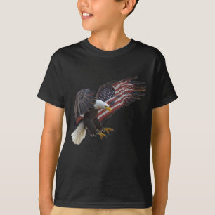 USA Flag Bald Eagle American Flag 4th Of July T-Shirt