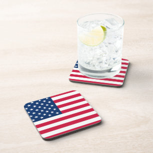 USA Flag Beverage Coaster United States of America