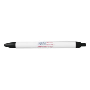 USA flag Black Ink Pen