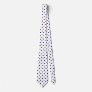 USA Flag Blue Stars on White Tie