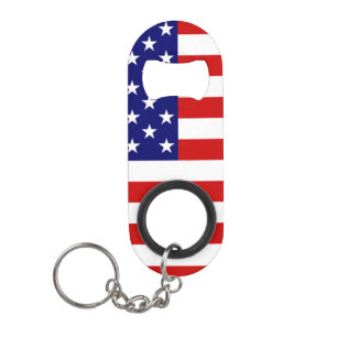 USA Flag bot Keychain Bottle Opener