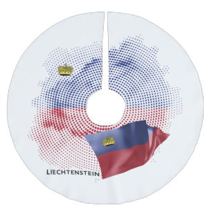 USA flag Brushed Polyester Tree Skirt