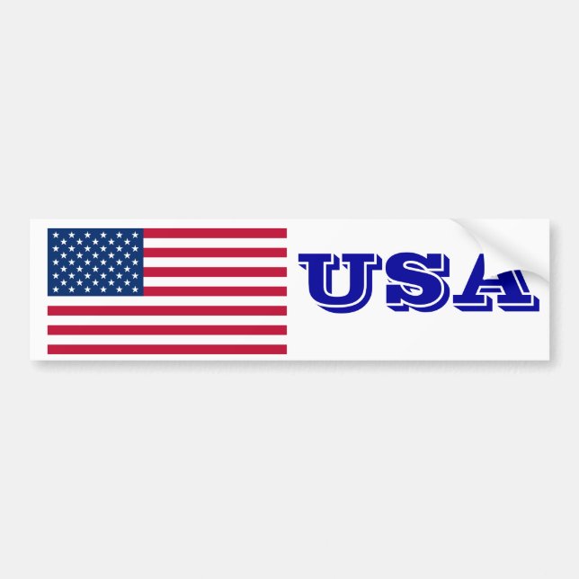 USA Flag Bumper Sticker (Front)