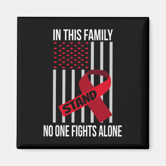 USA Flag Burgundy Ribbon Products Brain Aneurysm A Magnet
