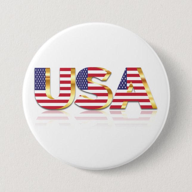 USA Flag Button Patriotic (Front)