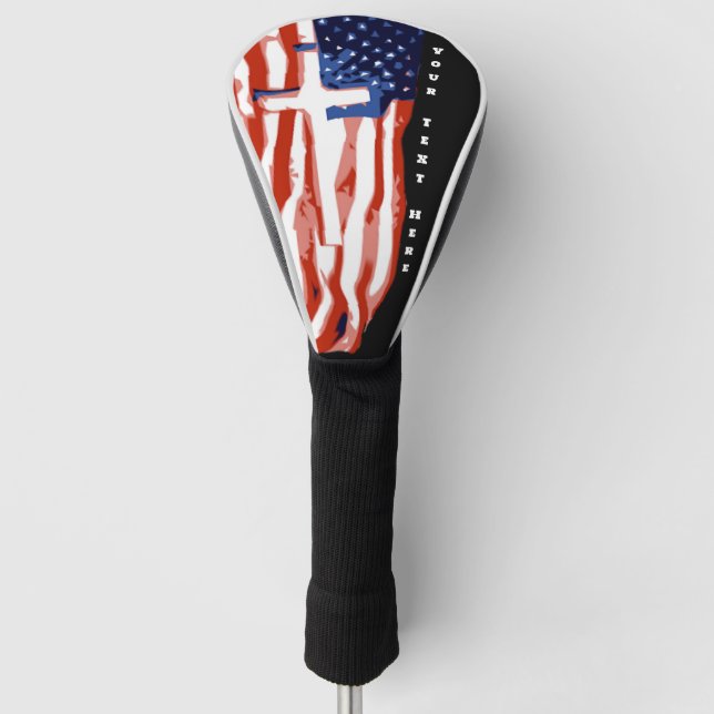 USA Flag (C)  Golf Head Cover (Front)