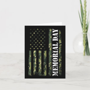 Usa Flag Camouflage Memorial Day Card