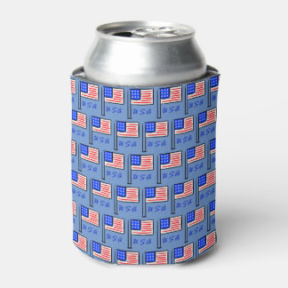 USA Flag Can Cooler