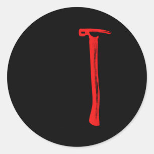 Usa Flag Carpenter Hammer Framing Construction Con Classic Round Sticker