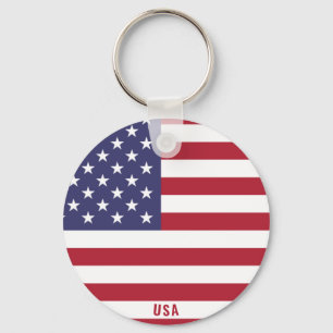 USA Flag Charming Patriotic Keychain