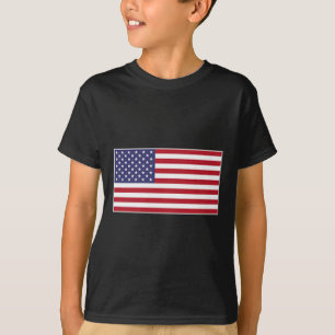 Usa Flag Chest Patch Star Spangled Banner American T-Shirt