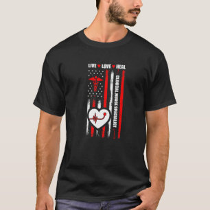 Usa Flag Clinical Nurse Specialist Medical Cns Nur T-Shirt