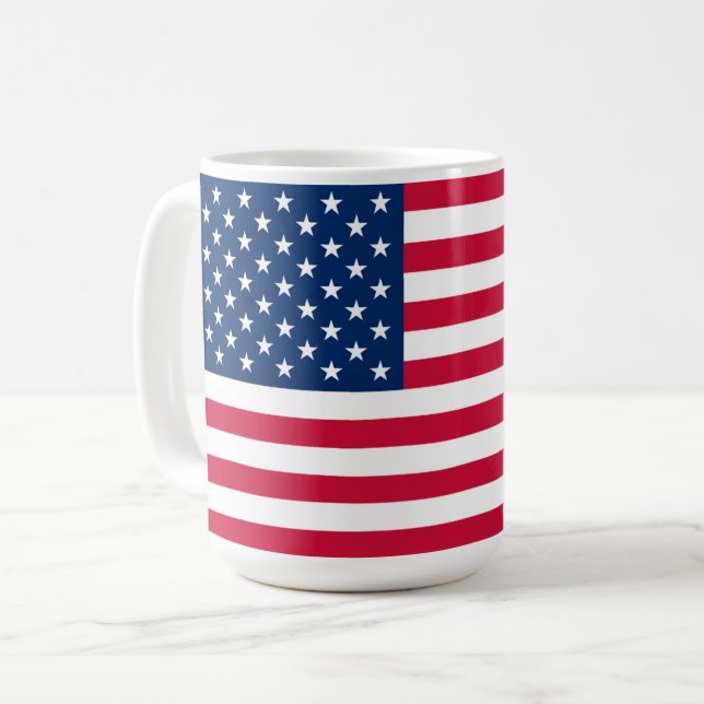 USA Flag Coffee Mugs (Front Left)