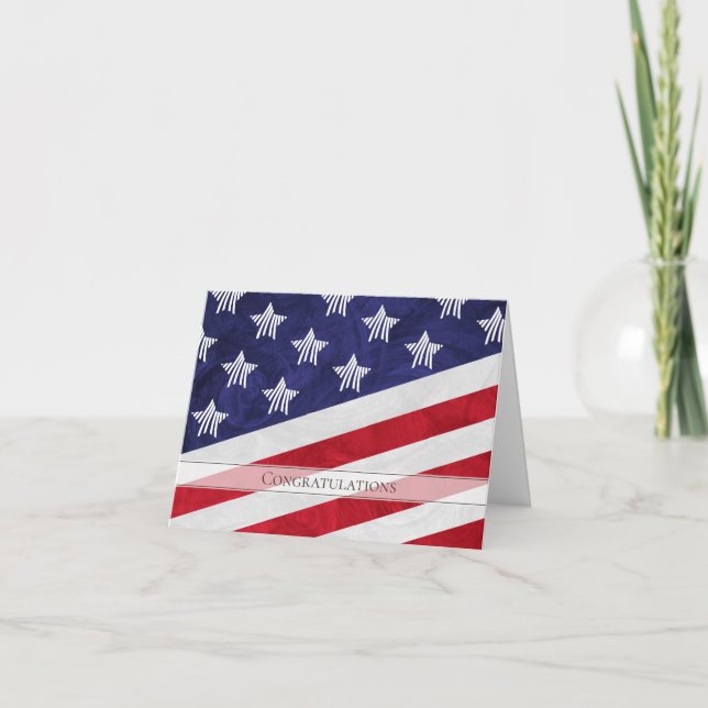USA flag congratulations on becoming US citizen Card (Front)