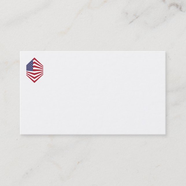 Usa Flag Corner Business Cards (Front)