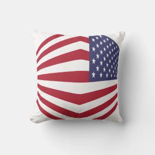 Usa Flag Corner Throw Pillow