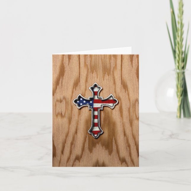 USA Flag Cross Card (Front)
