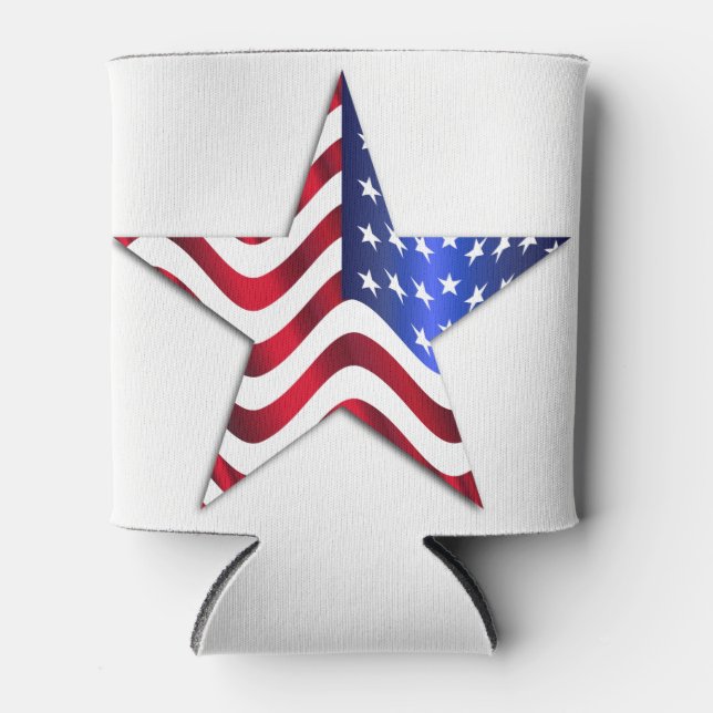 Usa Flag Custom Can Cooler (Front)