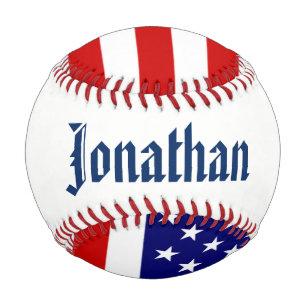 USA Flag Custom Name bbcn Baseball