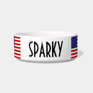 USA Flag Customizable pbcn Bowl