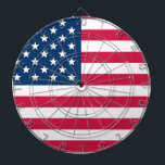 USA Flag Dartboard<br><div class="desc">Celebrate American pride with this USA Flag Stone Magnet featuring a natural stone surface adorned with the classic red, white, and blue stars and stripes. Perfect for decorating your refrigerator, office board, or any magnetic surface, this durable magnet adds a touch of rustic patriotism to your space. Handmade and unique,...</div>