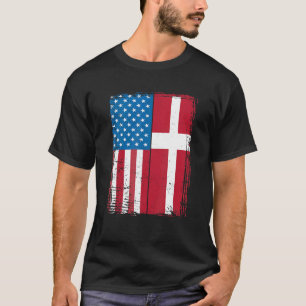 USA Flag Denmark Danish T-Shirt
