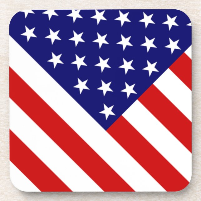 USA Flag Dessous de verre en plastique avec Cork c (Devant)