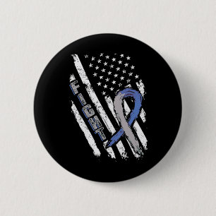 Usa Flag Diabetes Type 1 Awareness Family Support  2 Inch Round Button
