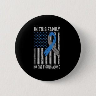 Usa Flag Diabetes Type 1 Awareness Family Support  2 Inch Round Button