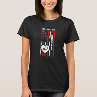 Usa Flag Dialysis Nurse Medical Rn Nursing Nurse T-Shirt