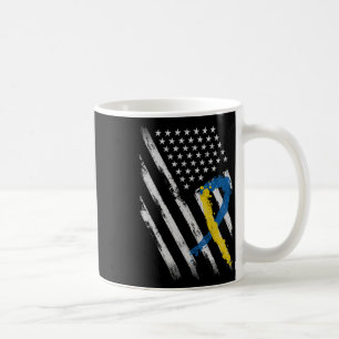 Usa Flag Down Syndrome Awareness Dad Mom Down Synd Coffee Mug