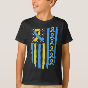 Usa Flag Down Syndrome Awareness Dad Mom T-Shirt