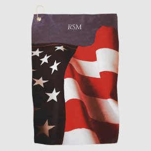 USA flag draped Golf Towel
