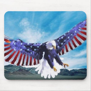USA-Flag Eagle Mouse Pad