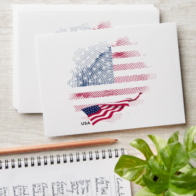 USA flag Envelope (Stacked)