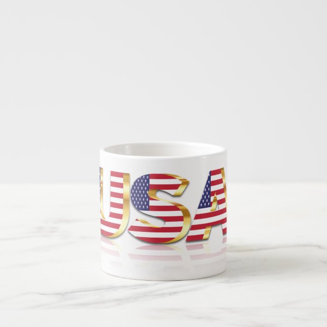 USA Flag Espresso Cup - Patriotic (Front)