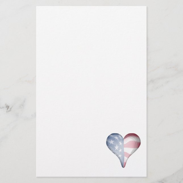 USA Flag Fade Stationery (Front)